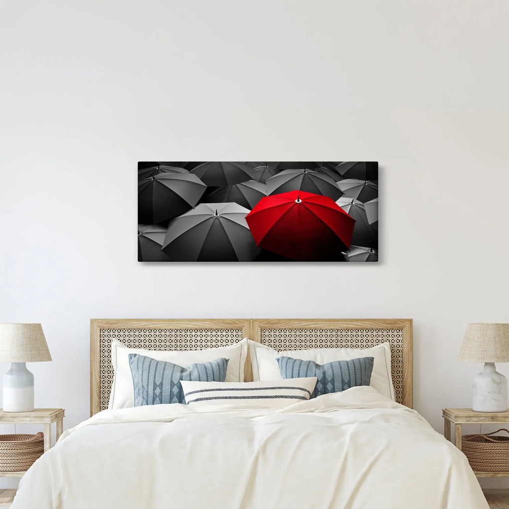 A nyitott napernyők képe (120x50 cm)