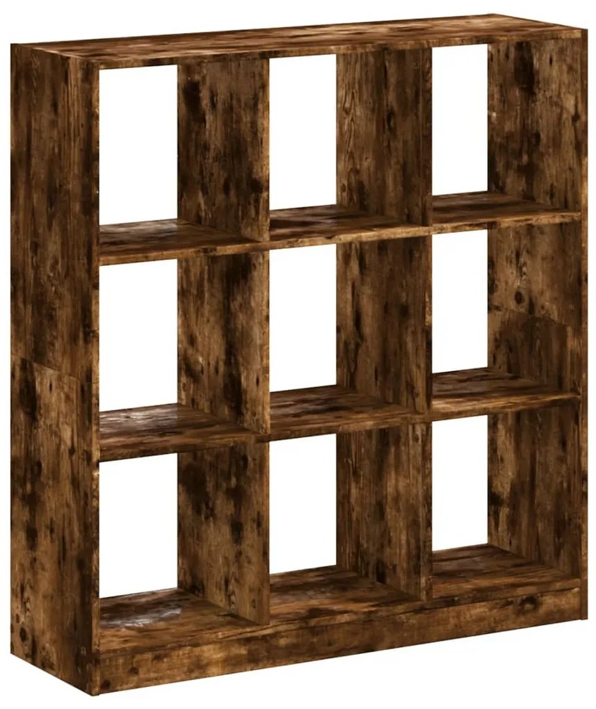 füstös tölgy színű szerelt fa könyvespolc 102 x 32 x 108 cm