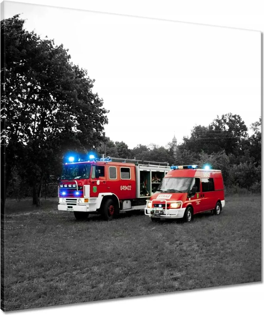 Vászonkép 70x70 Tűzoltóság