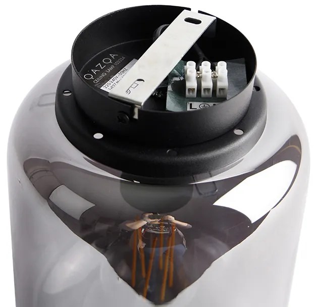 Design mennyezeti lámpa fekete füstüveggel - Bliss