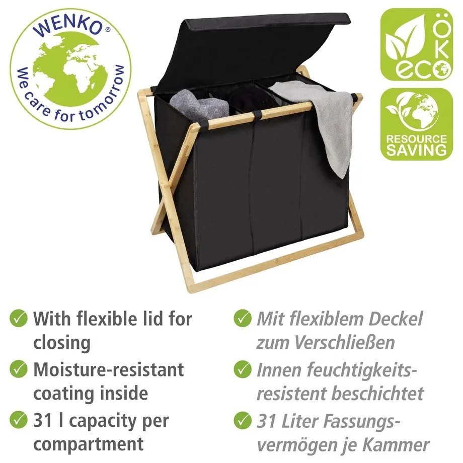 Textil szennyeskosár 93 l Ecori – Wenko