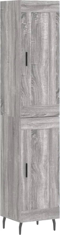 vidaXL szürke sonoma szerelt fa magasszekrény 34,5 x 34 x 180 cm