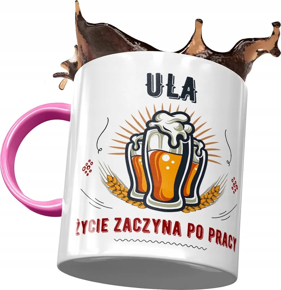 Rózsaszín Bögre Ursula Kaptár Barátnő Feleség Nyomtatott Fotóval