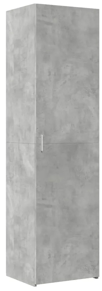 betonszürke szerelt fa magasszekrény 50x42,5x185 cm