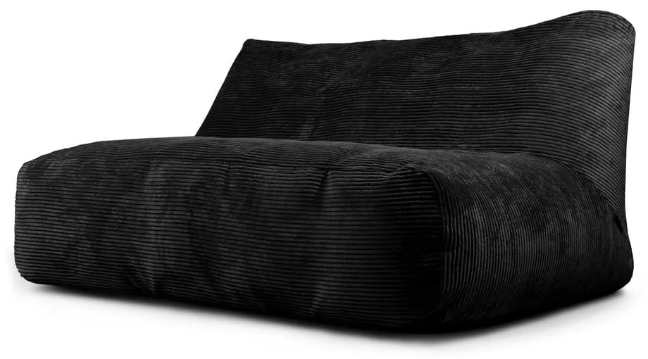 Fekete kordbársony babzsákfotel Sofa Tube 160 – SLOWDOWN