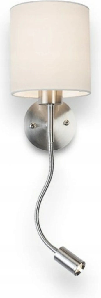 Rendl Versa fali lámpa fehér/matt nikkel E27 Led 42+3W 3000K