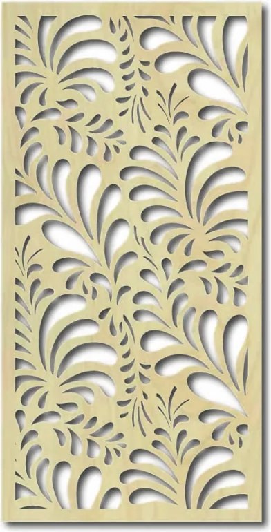 Elegáns fa panel virágmintával | PIKI