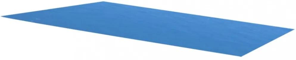 Négyszögletes medence borító 549 x 274 cm-es pe kék