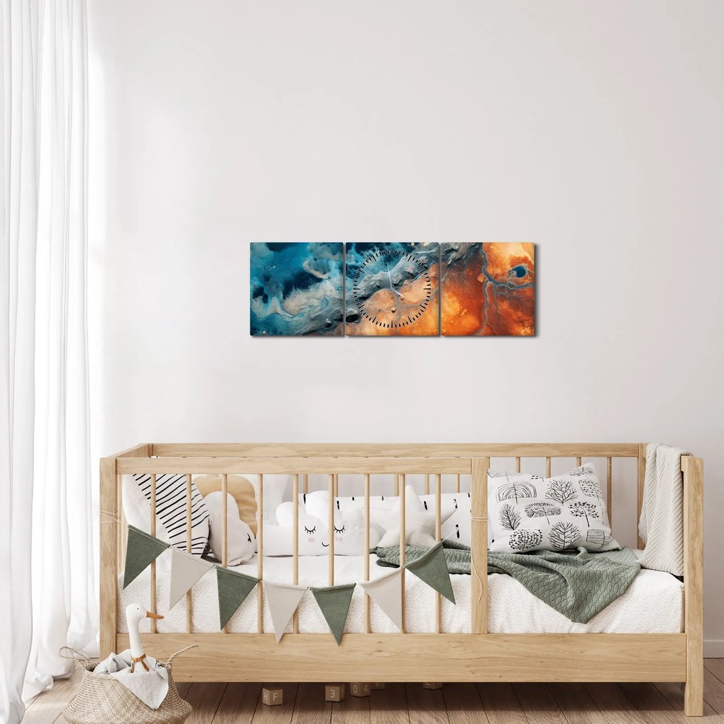 Kép - Víz és tűz (órával) (90x30 cm)