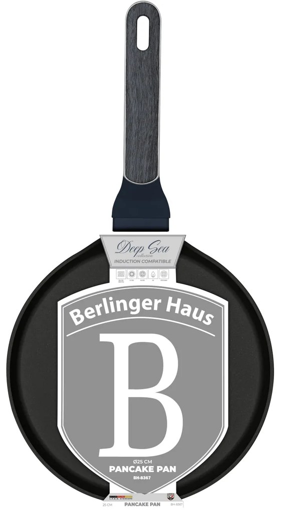 BerlingerHaus tapadásmentes indukciós palacsintasütő 25 cm matt kék