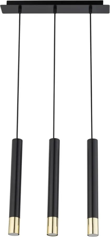 SIGMA LIGHTING 33395 SOPEL Többágú Függesztett Lámpa Fekete, Arany GU11 IP20
