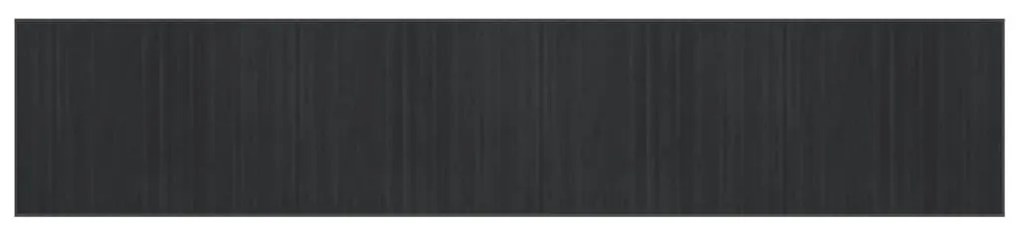 négyszögletű szürke bambusz szőnyeg 80 x 400 cm