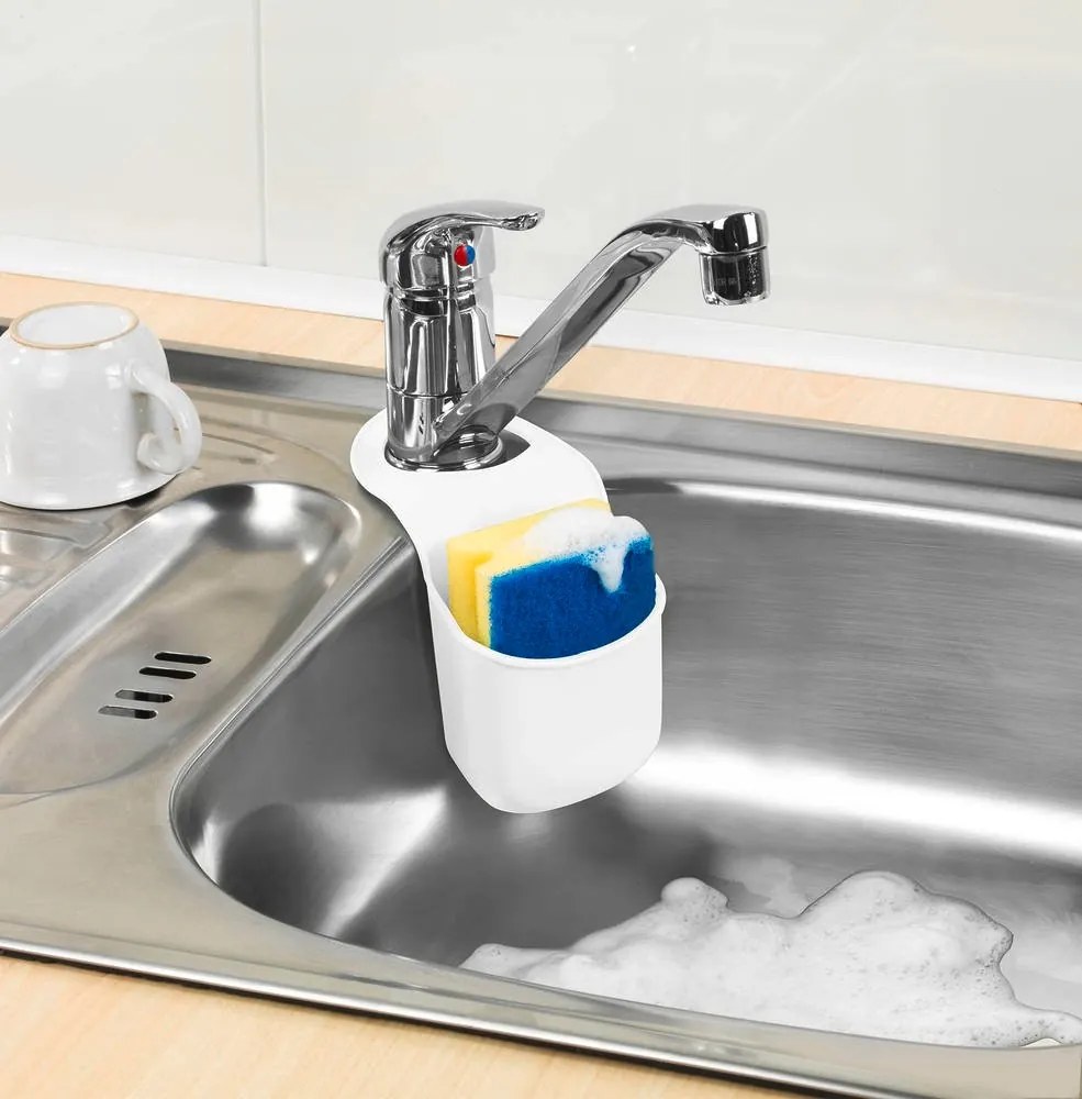 BISK Erga Basic, mosogató szilikon szivacstartó 100x4x195 mm, szürke, ERG-07881