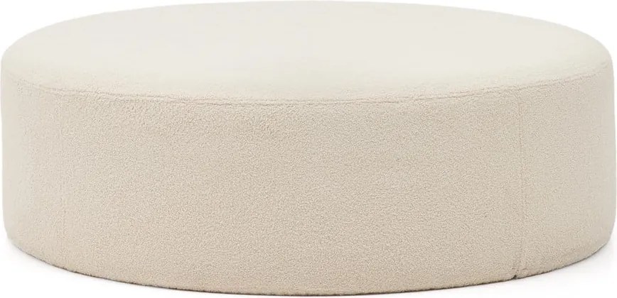 Krémszínű buklé puff Kaeli – Kave Home