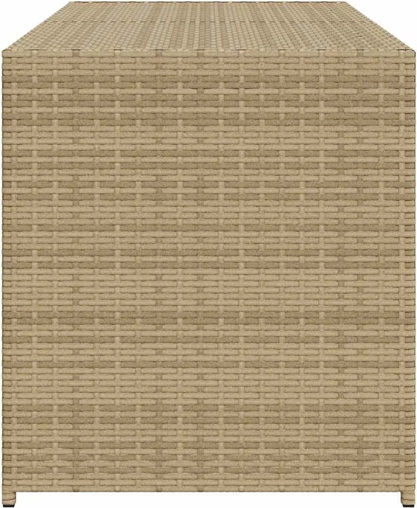 vidaXL vegyes bézs polyrattan kerti tárolóláda 283 L
