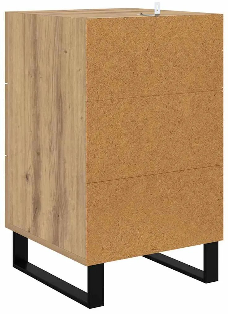 vidaXL Éjjeliszekrény fiókkal Artisan tölgy 40 x 40 x 66 cm Faanyag