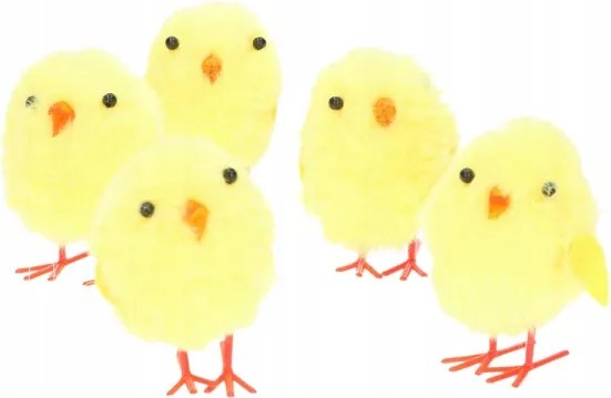 Dekorációs Csirke Figura 5 Db/doboz 6X4CM Tavasz Húsvét