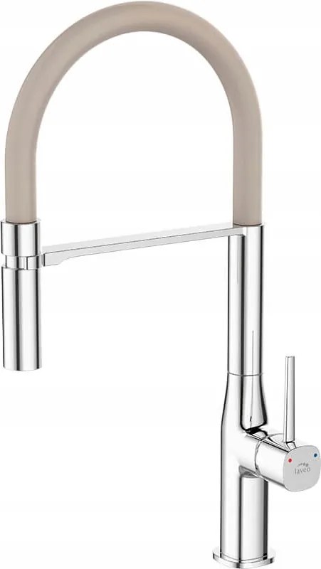 Konyhai Csaptelep Mosogató Flexibilis Kifolyócső Bézs