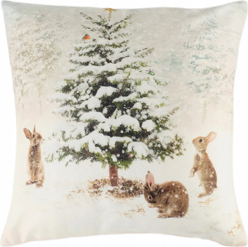 Karácsonyi díszpárnahuzat karácsonyfa motívummal 40x40 cm