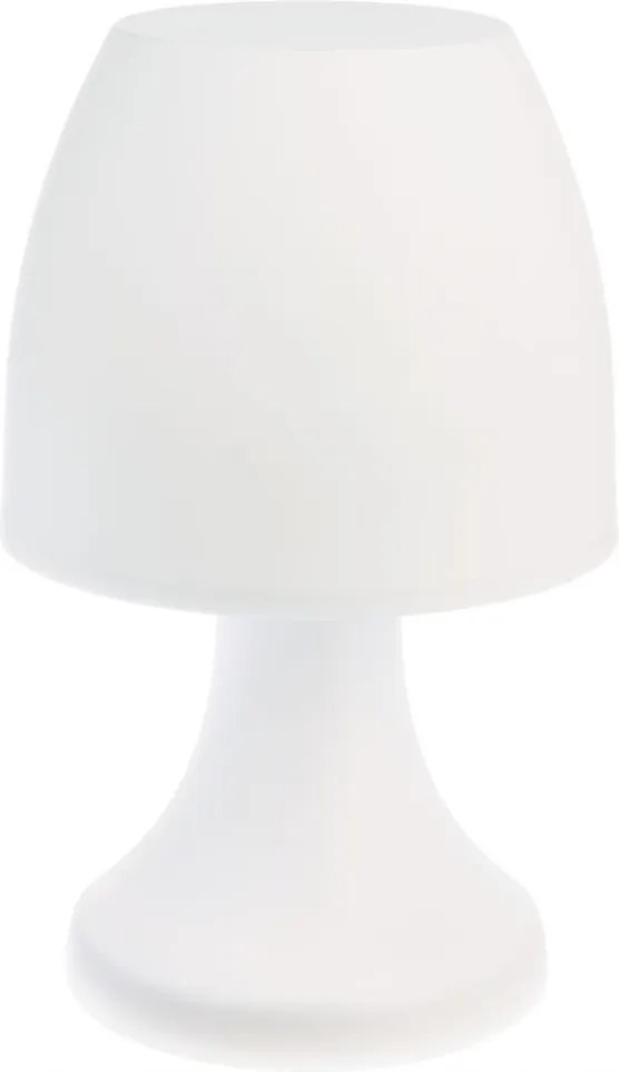 Fehér ledes éjjeli asztali lámpa 19 cm hordozható