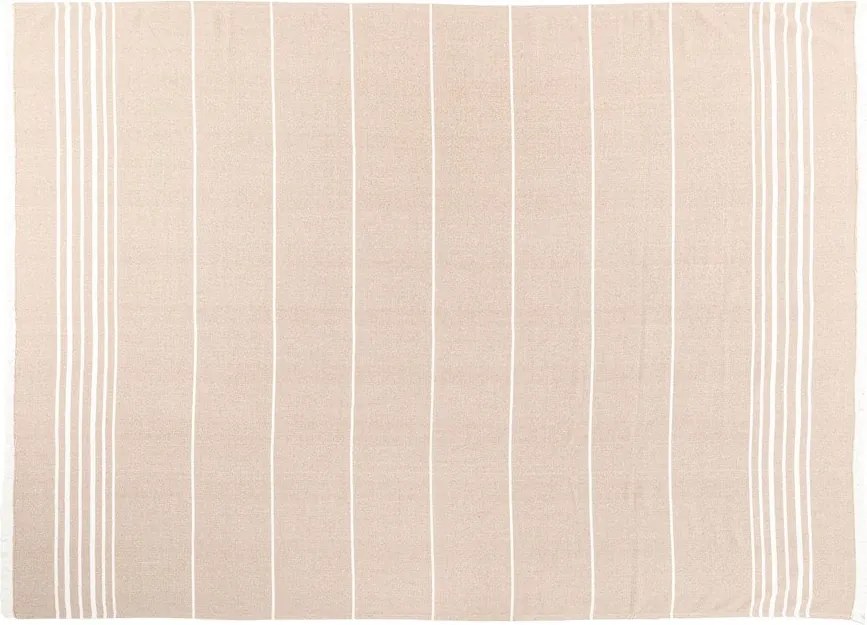 Bézs pamut takaró 150x200 cm Solene – Tiseco Home Studio