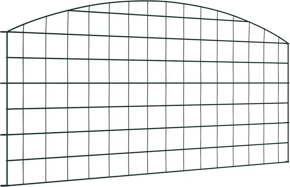 vidaXL Tó Kerítés Készlet 5 pcs Zöld 100 x 50 cm Acél