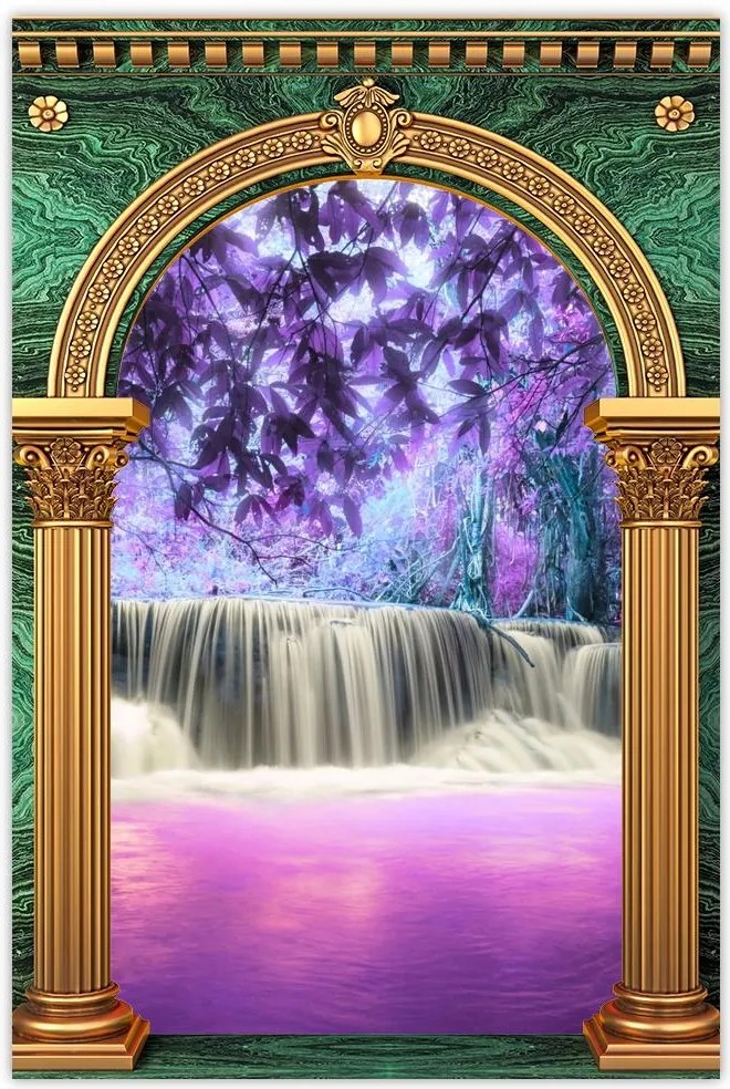 Poszterek 60x90 Lila vízesés