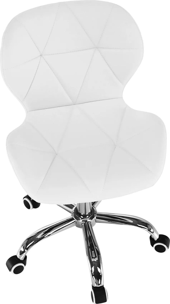 Irodai fotel, fehér/króm, ARGUS NEW