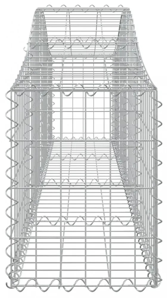 2 db íves horganyzott vas gabion kosár 200x30x40/60 cm
