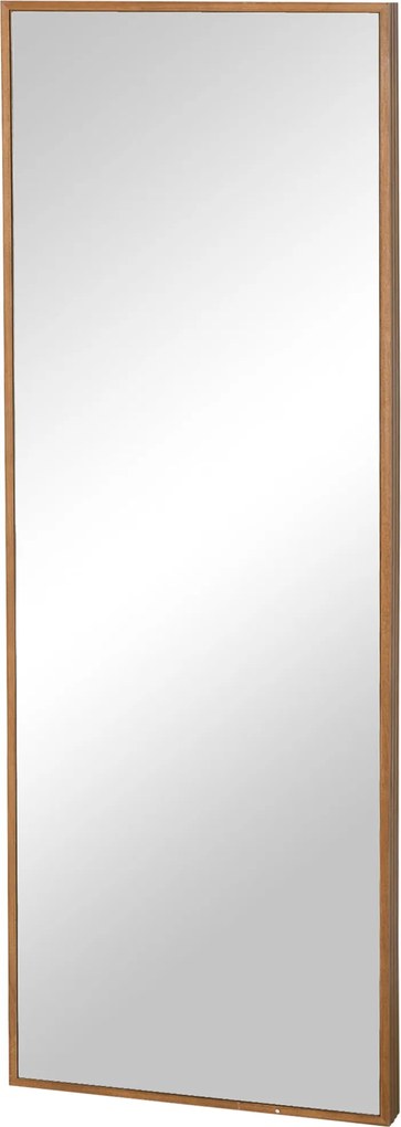 HOMCOM Fali Tükör Hálószoba Tükör 125 x 45 cm Fa Kerettel, Teljes hosszúságú Tükör Függesztett Tükör a Nappaliba | Aosom