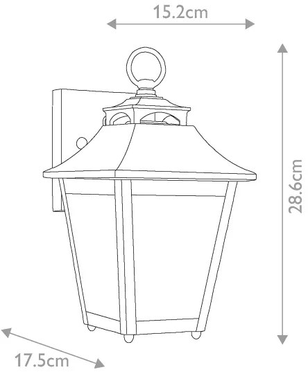 Feiss FE-GALENA2-S-SBL - Kültéri fali lámpa GALENA 1xE27/60W/230V IP44