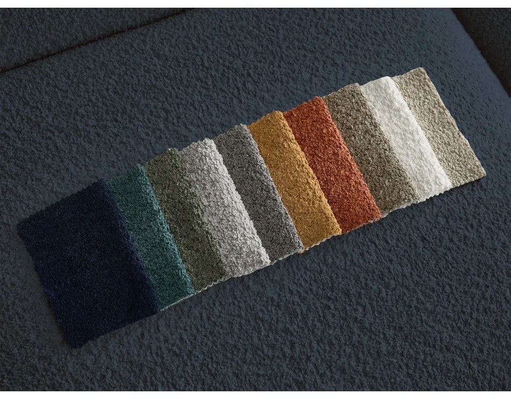 Sötétkék buklé fotel Tina – Bobochic Paris