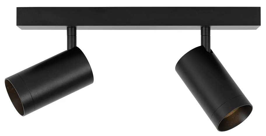 Modern mennyezeti spotlámpa fekete állítható 2-lámpás - Jeana Luxe