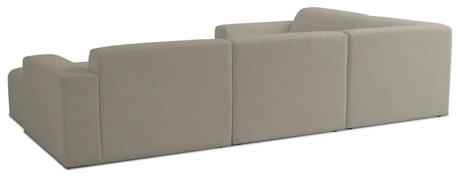 Világosbarna buklé sarokkanapé (U alakú) Roxy – Scandic