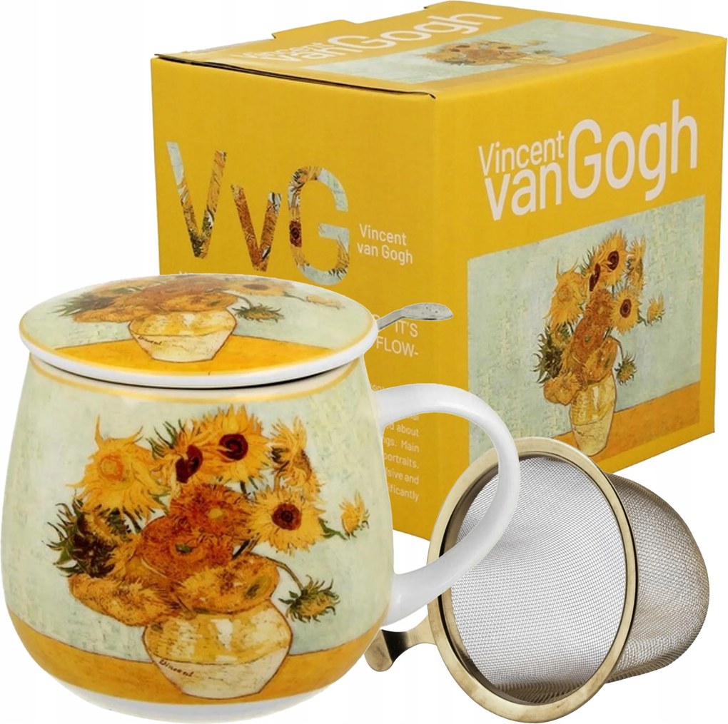 Befőző bögre Ajándékdobozban Van Gogh Napraforgók Sunflowers