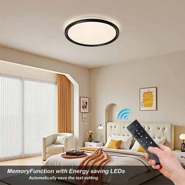 BRILAGI - dimmelhető LED mennyezeti lámpa RIVO LED/72W/230V 3000-6000K fekete Ø 50 cm + távirányító