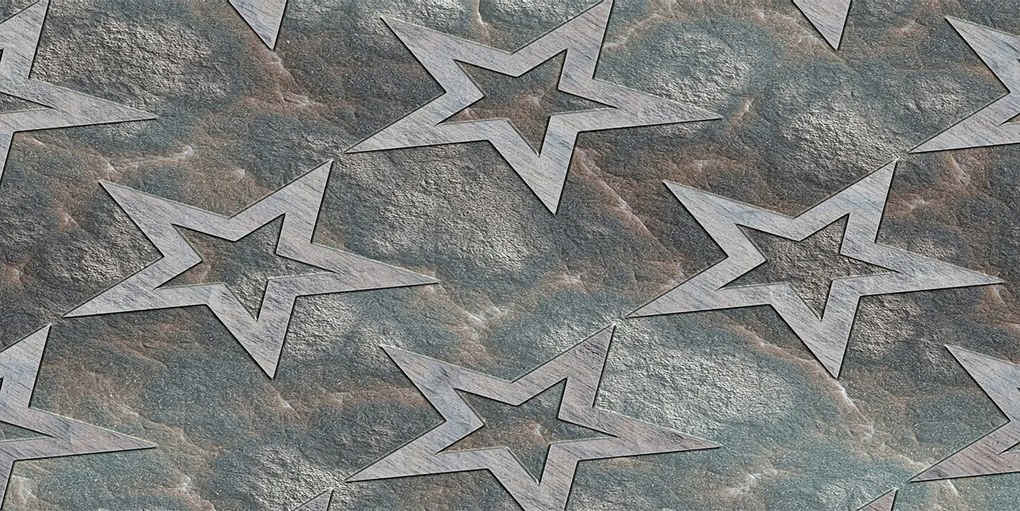 Konyhai panel Kő csillagok 100x50 cm Ragasztó