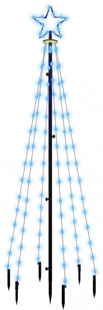 kék fényű karácsonyfa tüskével 108 LED-del 180 cm