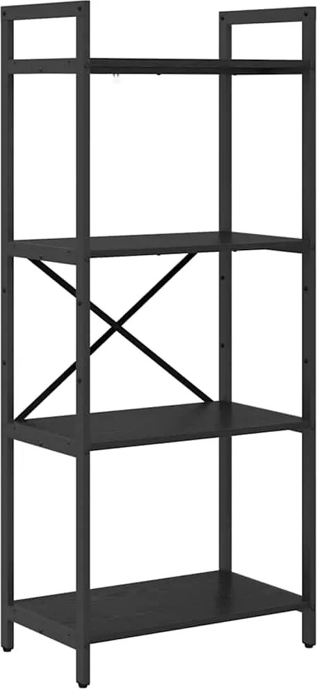 vidaXL Könyvespolc Fekete tölgy 56 x 34 x 133,5 cm Faanyag