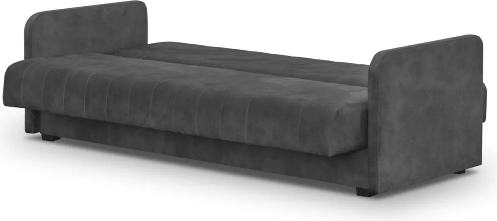 Sofa Rozkładana PORTO Szara Welurowa