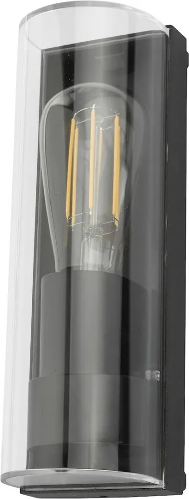 DAR LIGHTING QUE1639 QUENBY Modern Kültéri Fali Lámpa Átlátszó, Szürke E27 IP65