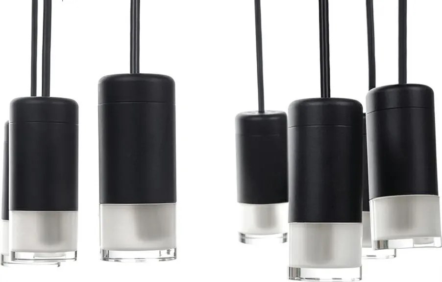 KING HOME 91908 FLUSSO Modern Függesztett Lámpa Fekete G9 IP20