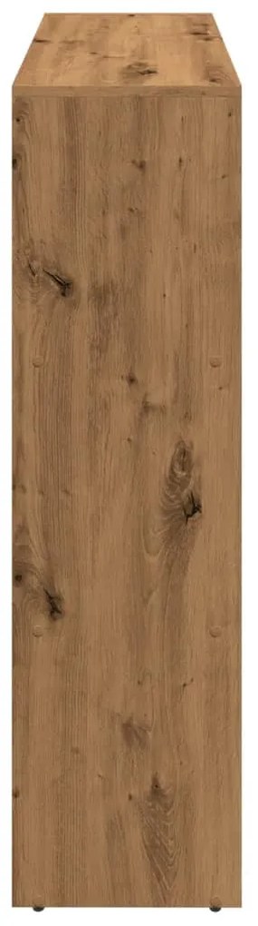 3 szintes kézműves fa elválasztó könyvespolc 137,5x29x103,5 cm