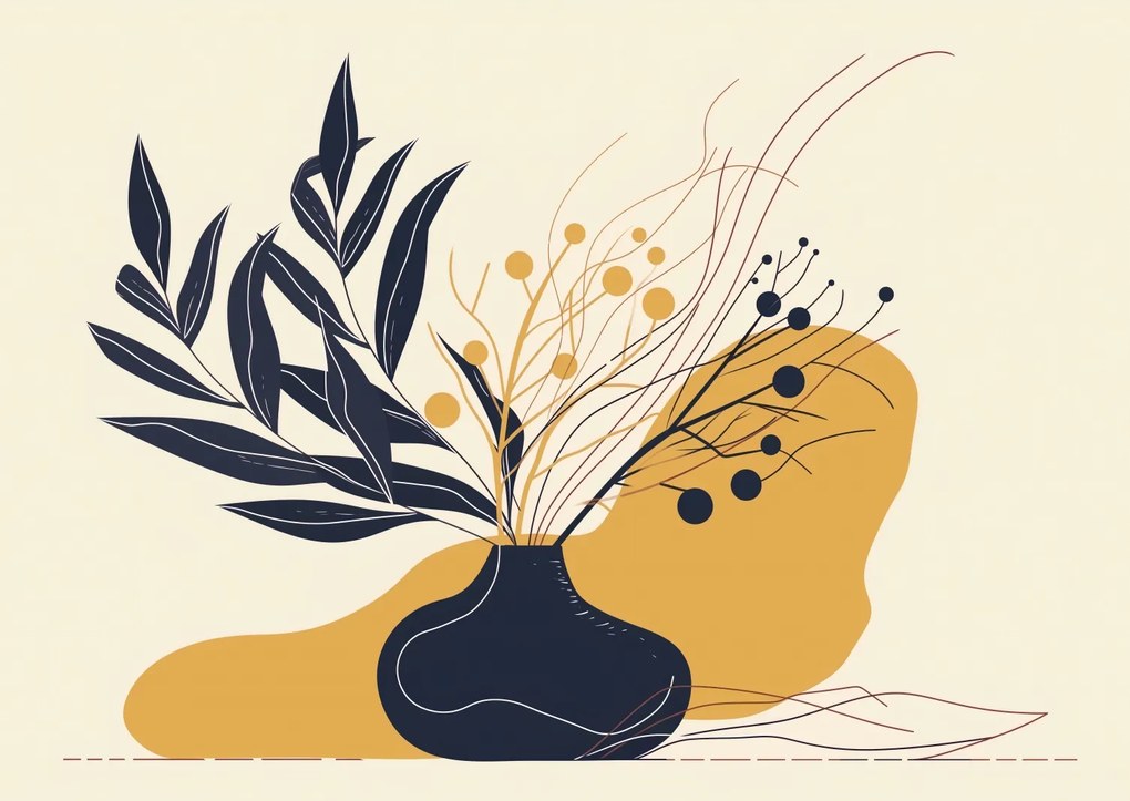 Poszter 84x59,5cm Sötét levelek nyugalma