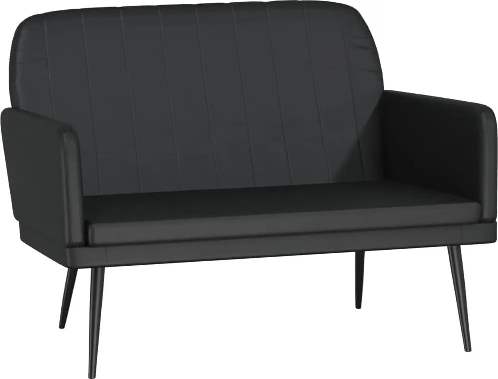 vidaXL fekete műbőr pad 107 x 80 x 81 cm