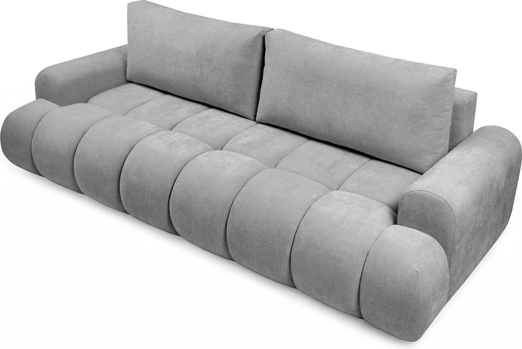 Lutario kanapé ágyneműfunkcióval - szürke Venice 2023 vízlepergető szövet