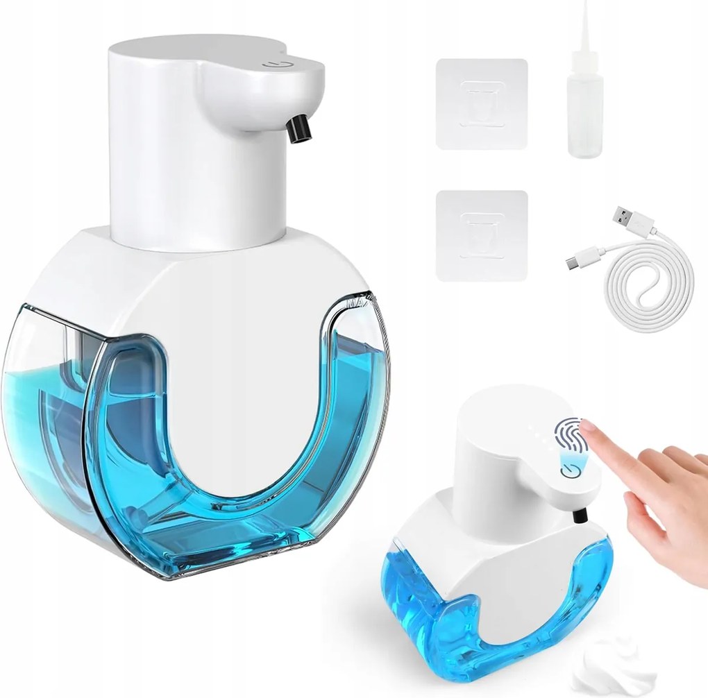 Érintésmentes Folyékony Szappan Adagoló 420ml Automatikus Diszpenzátor Nagy Usb-c