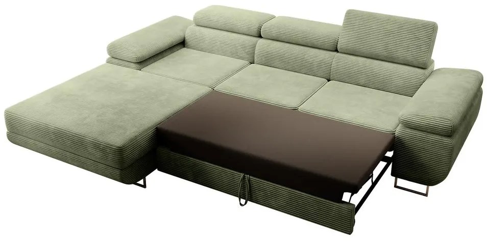 Sarokkanapé Grande (B) (tengerzöld + króm). 1100531