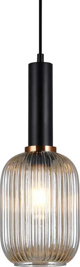 ITALUX PND-5588-1M-BK-AMB ANTIOLA Egyágú Függesztett Lámpa Fém E27 IP20