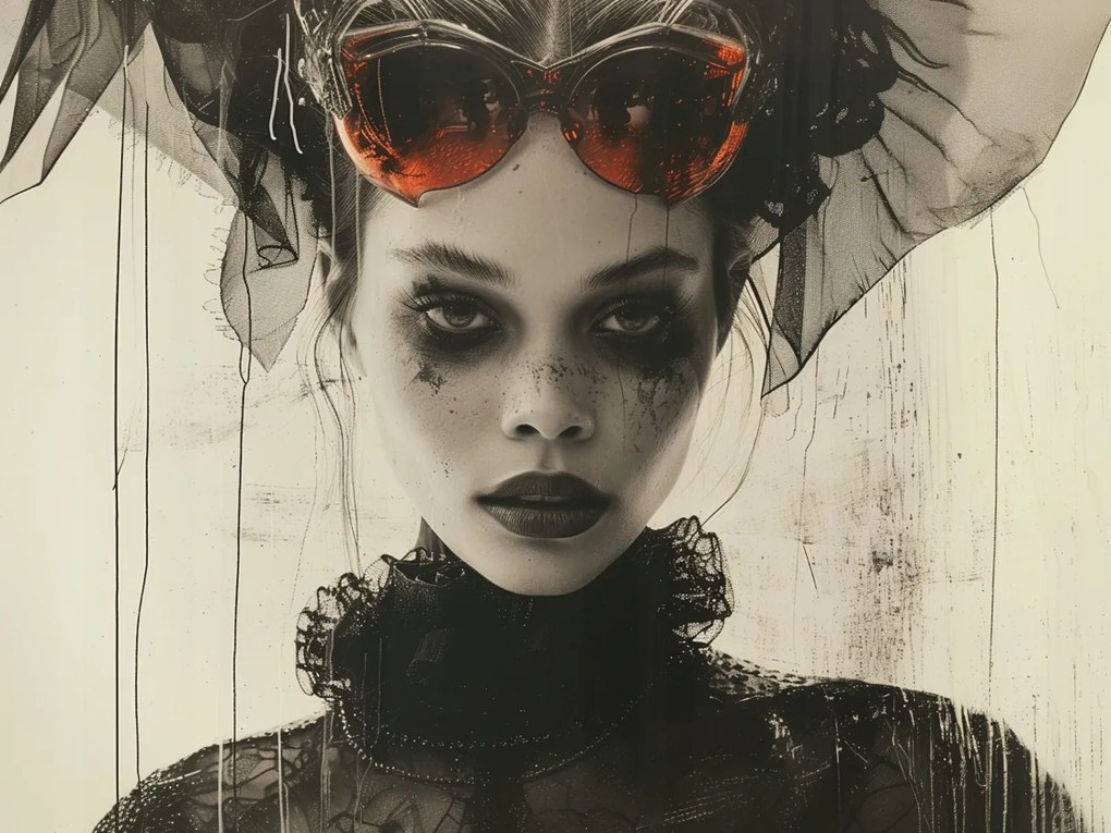 Canvas Vászonkép Portré Noir Art Deco Glamour Retro Nő 80x60